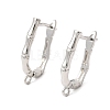 Bamboo Brass Hoop Earring Findings KK-A289-06P-1