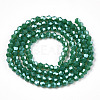 Opaque Solid Color Electroplate Glass Beads Strands EGLA-A039-P2mm-A07-2