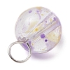 Baking Paint Glass Beads Charms PALLOY-JF03132-02-5