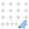 16Pcs 925 Sterling Silver Heart Chain Extender Drop STER-FI0001-04-1