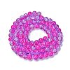 Spray Painted Crackle Glass Beads Strands CCG-Q002-10mm-09-4