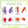 40Pcs 4 Styles Foam Artificial Vegetables AJEW-GF0009-58-2