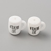 Cup with Word Teacher Life Silicone Beads SIL-WH0006-18F-1