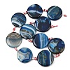 Natural Banded Agate Coin Beads Strands GG-CBAE0EB-06D-5