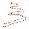 Iron Rolo Chains Necklace Making MAK-R015-75cm-R-2