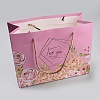 4Pcs 4 Colors Flower Print Paper Handbags ABAG-WH0045-15-3