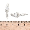 Brass with Clear Cubic Zirconia Pendants KK-P271-26P-3