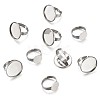 Fashewelry Adjustable 304 Stainless Steel Finger Rings Components STAS-FW0001-01-2