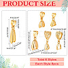 48Pcs 6 Styles Brass Ice Pick Pinch Bails KK-ME0002-93G-2