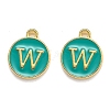 Golden Plated Alloy Enamel Charms X-ENAM-Q437-15W-1