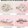 Alloy Rhinestone Shoe Clip Findings FIND-FG0001-02P-5