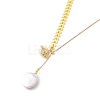 Brass Lariat Necklaces NJEW-JN03000-4