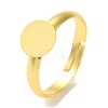 Rack Plating Adjustable Brass Ring Findings KK-F090-08G-02-1