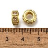 Brass Micro Pave Clear Cubic Zirconia European Beads ZIRC-I070-118G-2