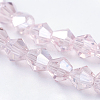 Transparent Electroplate Glass Beads Strands EGLA-A039-T4mm-B26-3