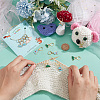 Alloy Ename Frog & Dinosaur Pendant Locking Stitch Markers HJEW-AB00029-3