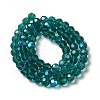 Electroplate Transparent Glass Beads Strands EGLA-A035-T8mm-L12-2