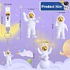 3Pcs Astronaut Keychain Cute Space Keychain for Backpack Wallet Car Keychain Decoration Children's Space Party Favors JX317A-2