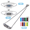 2Bags 2 Styles Stainless Steel Slider Bracelets BJEW-FH0001-13-2