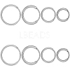 8Pcs 4 Styles Hypoallergenic F136 Implant Grade Pure Titanium Hoop Earrings EJEW-BBC0001-86-7