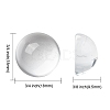 Transparent Half Round Glass Cabochons GGLA-R027-18mm-2