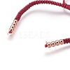 Nylon Cord Braided Bead Bracelets Making BJEW-F360-FRG15-2