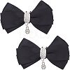 2Pcs Detachable Polyester Bowknot Shoe Decoration AJEW-FG0002-01B-1