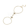 Summer 304 Stainless Steel Crystal Rhinestone Star Link Hand Chain Ring Bracelets for Women SA-CBAAE04-02G-3