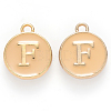 Golden Plated Alloy Enamel Charms X-ENAM-S118-06F-1