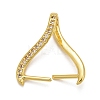 Rack Plating Brass Micro Pave Cubic Zirconia Ice Pick Pinch Bails KK-B056-01-2