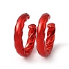 Twist Ring Acrylic Stud Earrings EJEW-P251-13-2