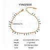 Elegant 304 Stainless Steel Colorful Enamel Teardrop Charm Anklets HM7489-3-1