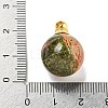 Natural Unakite Perfume Bottle Pendants G-K338-22G-11-3