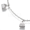 304 Stainless Steel Multi-Strand Anklets AJEW-H105-04-3