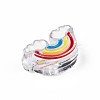 Transparent Acrylic Enamel Beads X-OACR-N130-026-4