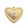 304 Stainless Steel Rhinestone Pendants STAS-R155-035C-G-1