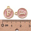 Golden Plated Alloy Enamel Charms X-ENAM-S118-07F-3