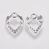 Brass Micro Pave Cubic Zirconia Charms KK-A144-055P-2