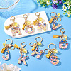 Alloy Resin Polygon Keychains KEYC-TADJ0002-03G-K-3