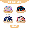 DICOSMETIC 4Pcs 4 Style Flower Pattern Japanese Style Cotton & Cloth Needle Pin Cushions DIY-DC0001-98-2