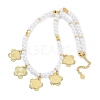 Round ABS Imitation Pearl Beaded Necklaces NJEW-P317-14G-2