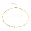 Brass Heart Link Chain Necklaces NJEW-JN03184-01-1