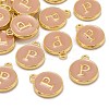 Golden Plated Alloy Enamel Charms X-ENAM-S118-06P-4