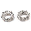 Rack Plating Brass Micro Pave Cubic Zirconia Beads KK-A186-01B-P-3