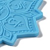 DIY Six Syllable Mantra Pattern Lotus Shape Coaster Food Grade Silicone Molds DIY-G083-01-4