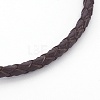 Braided Leather Cord Bracelet Making X-MAK-L018-05E-2