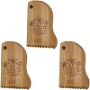 3Pcs Bamboo Surfboard Wax Comb DIY-FG0006-74-1
