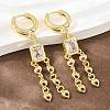 Brass Micro Pave Cubic Zirconia Chandelier Earrings KK-CBA8324-15G-2