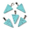 Synthetic Turquoise Pendants G-B127-04P-03-2