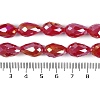 Opaque Solid Color Electroplate Glass Beads Strands LS-EGLA-N013-P6mm-B07-4